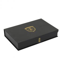 Luxury Black Gold Logo Custom T-Shirt Gift Box 