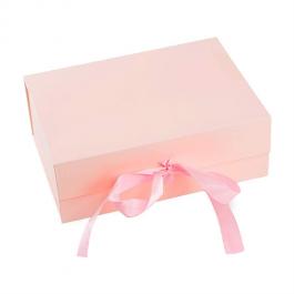 Cardboard Pink Perfume Gift Box with Ribbon 