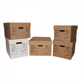 Lid and Bottom Document Storage Corrugated Box
