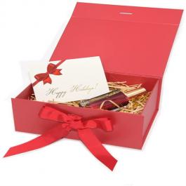 Christmas Folded Gift Box with Ribbon