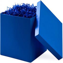 Blue Folded Lid and Base Gift Box