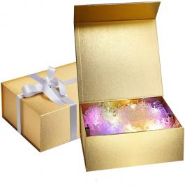 Gold Cardboard Folded Gift Box