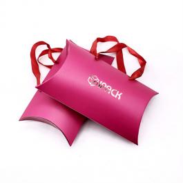 High Quality Pillow Gift Boxes with Ribbon Handle
