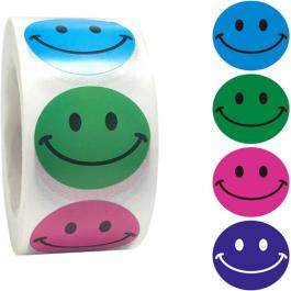 Custom Circle Emoji Printed Stickers