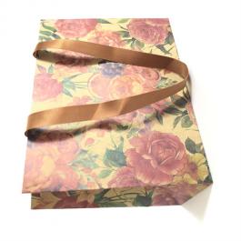 Flower Printing Paper Bag with Handle 