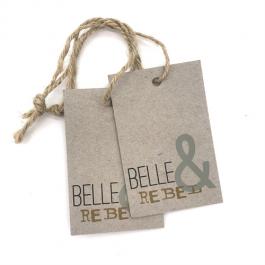 Grey Cardboard Printing Hang Tag with Hemp Rope 