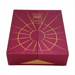 Luxury Custom Brand Double Door Open Wine Gift Box   