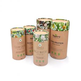 Eco-friendly Kraft Paper Printing Cylinder Tea Gift Box