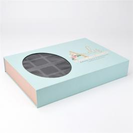 Logo Custom Magnet Rigid Mooncake Gift Box with Paper Plastic Insert