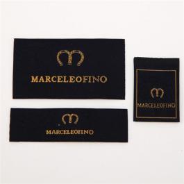 Custom Logo Flat Cut Woven Label for Garment 
