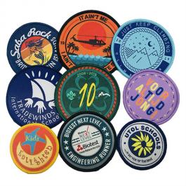  Custom Circle Design Woven Patches 