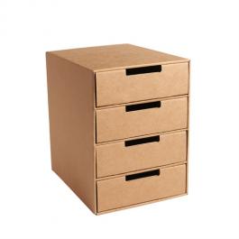 Kraft Paper Custom Desk Drawer Storage Box 