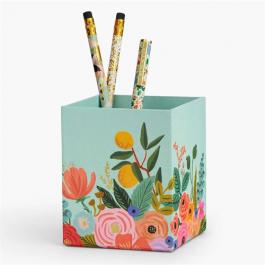  Custom Flower Printing Pen Holder Box with Dividers 